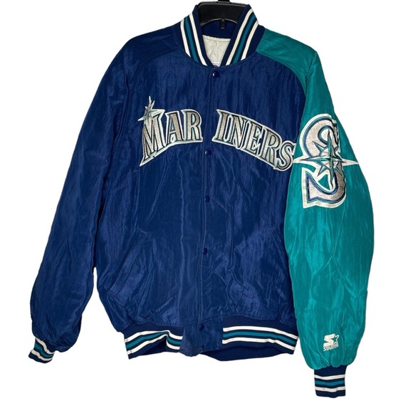 Vintage starter jacket Seattle Mariners baseball coat diamond collection mens xl - Picture 1 of 5